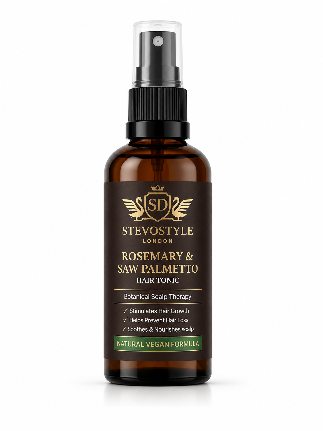 London Rosemary & Saw Palmetto Hair Tonic – Natural Vegan Formula 100ml