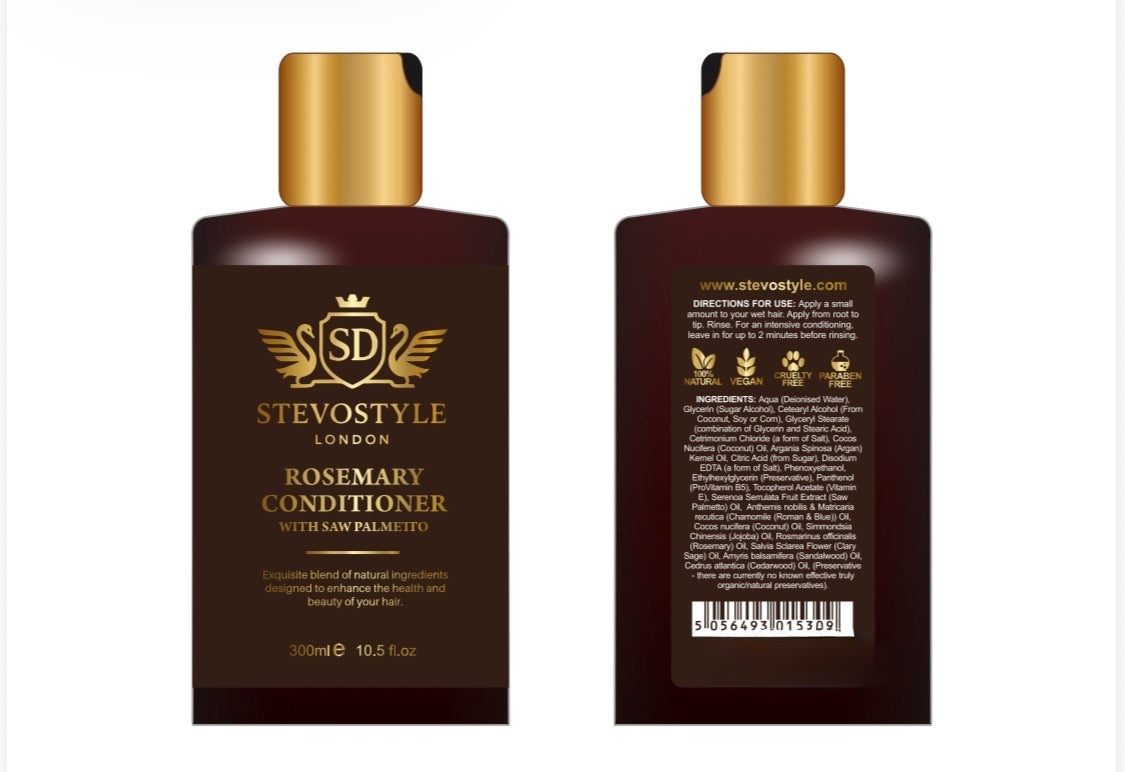 Rosemary Natural and Saw Palmetto 100% Conditioner Vegan 300ml