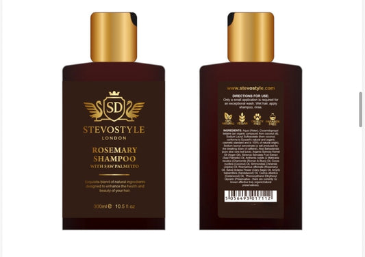 Rosemary Natural  and Saw Palmetto 100% Shampoo Vegan 300ml