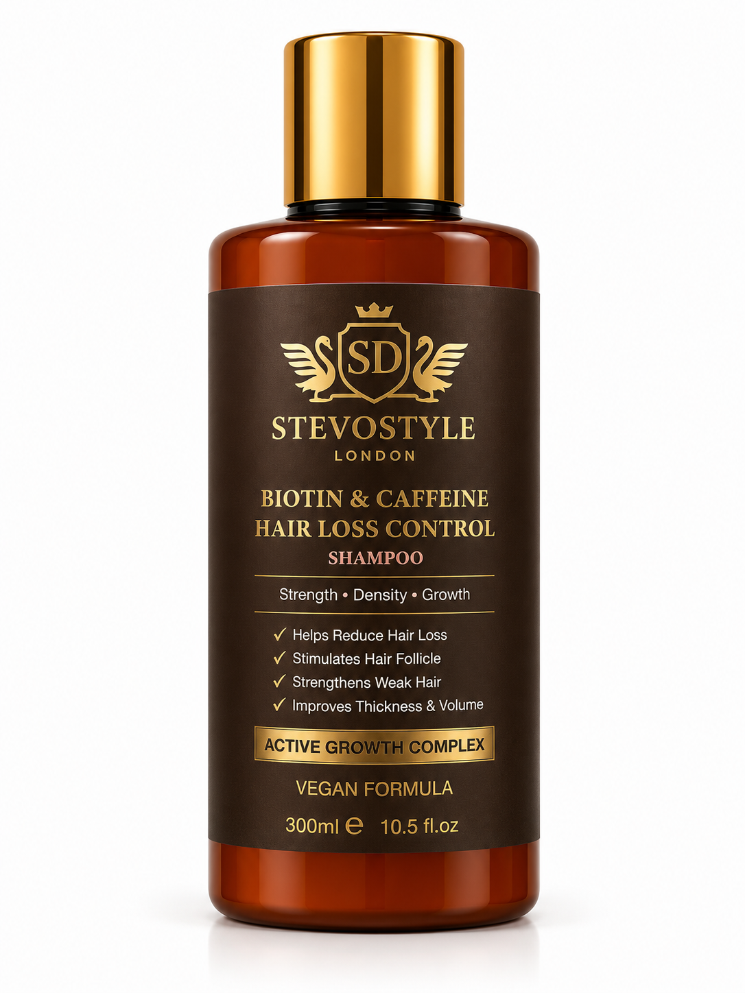Biotin & Caffeine Hair Loss Control Shampoo – Vegan Formula 300ml