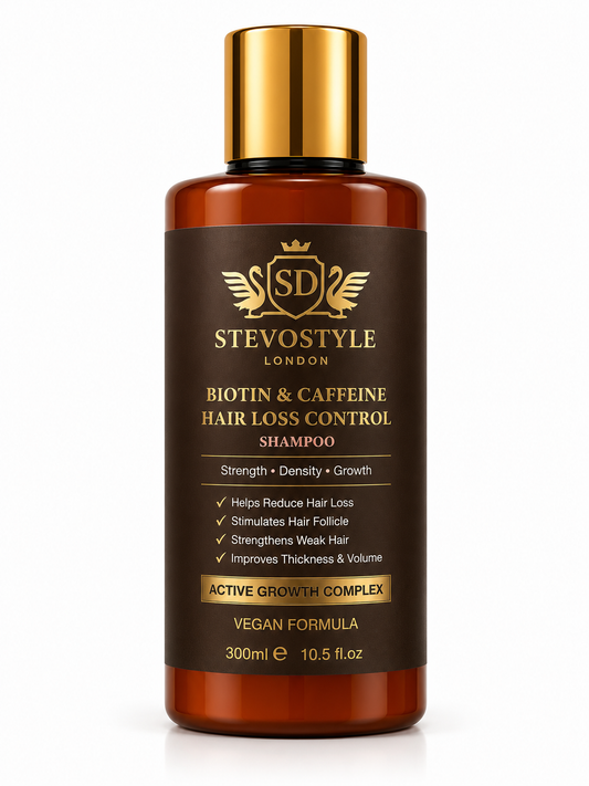 Biotin & Caffeine Hair Loss Control Shampoo – Vegan Formula 300ml