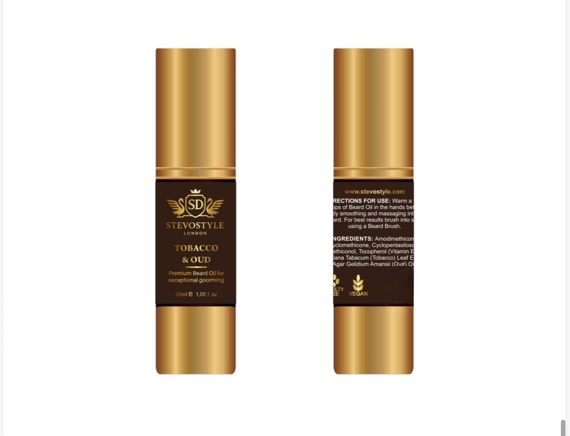 Beard Oil Tobacco and Oud vegan 30ml